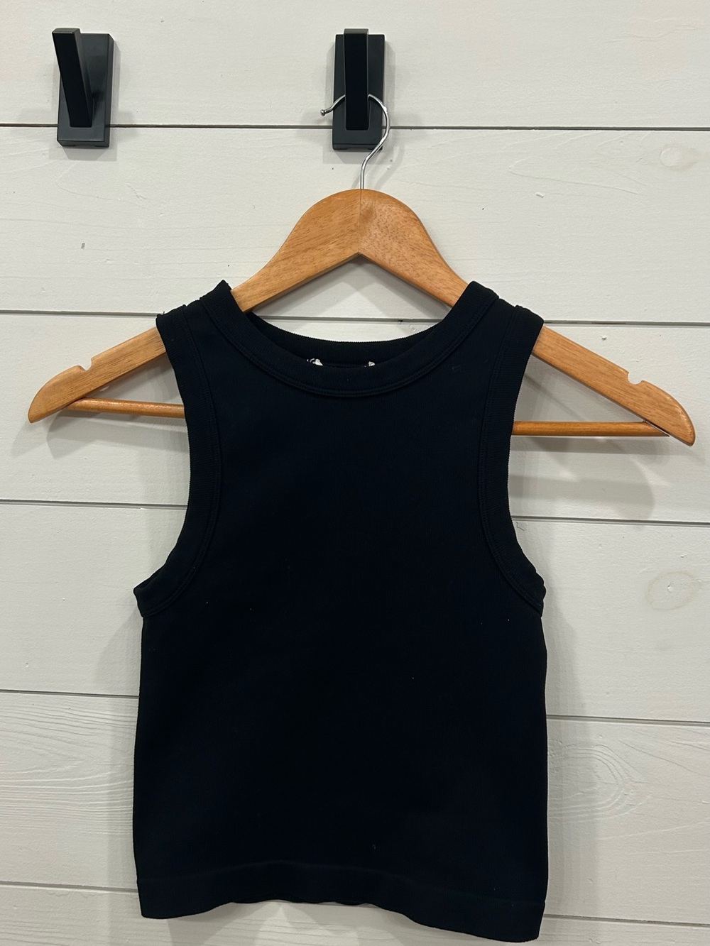 Happily Grey Black Ribbed Tank Top